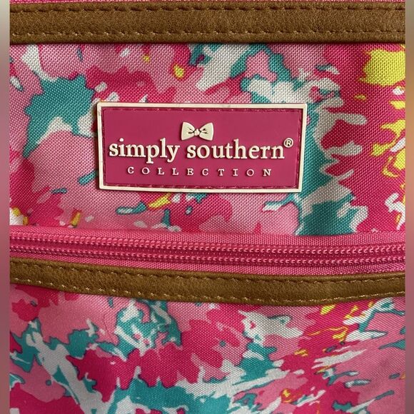 Simply Southern Crossbody Bag Purse Hot Pink White Blue Tie Dye Look - Picture 2 of 7